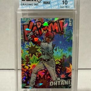 Shohei Ohtani 2022 Panini Kaboom #K-SO Novelty Card. Gem Mint 10. Hologram.